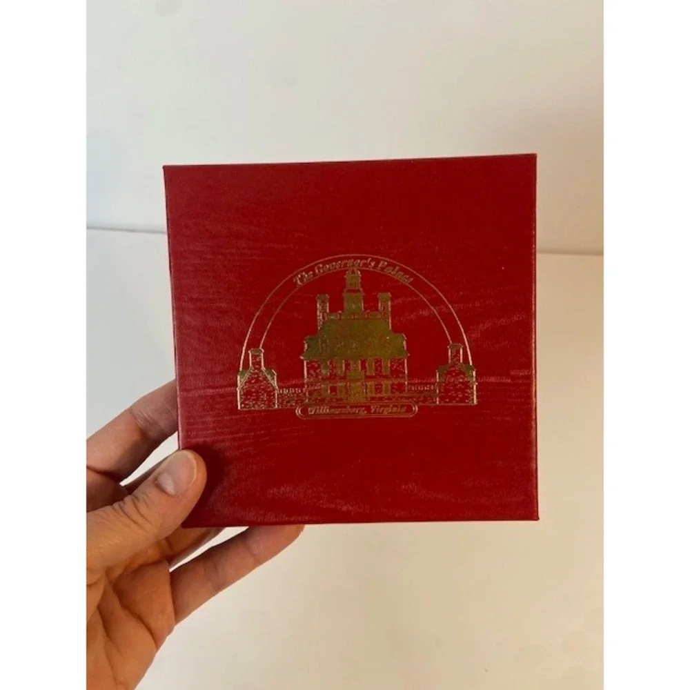 Williamsburg Virginia Governor's Palace Brass Christmas Ornament in Box Gold